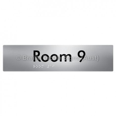 Braille Sign Room 9 - Braille Tactile Signs Aust. - BTS248-09-aliS - Custom Signs - Fast Shipping - High Quality - Australian Made &amp; Owned