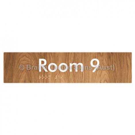 Braille Sign Room 9 - Braille Tactile Signs Aust. - BTS248-09-wdg - Custom Signs - Fast Shipping - High Quality - Australian Made &amp; Owned