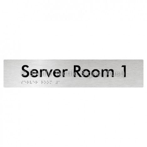 Braille Sign Server Room 1 - Braille Tactile Signs Aust. - BTS253-01-aliB - Custom Signs - Fast Shipping - High Quality - Australian Made &amp; Owned