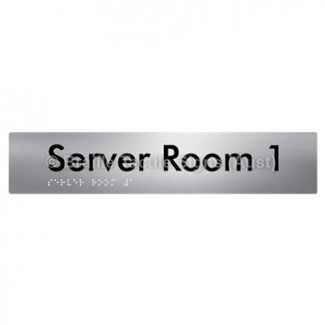 Braille Sign Server Room 1 - Braille Tactile Signs Aust. - BTS253-01-aliS - Custom Signs - Fast Shipping - High Quality - Australian Made &amp; Owned