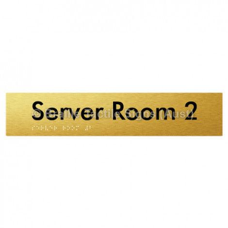 Braille Sign Server Room 2 - Braille Tactile Signs Aust. - BTS253-02-aliG - Custom Signs - Fast Shipping - High Quality - Australian Made &amp; Owned