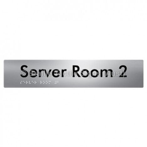 Braille Sign Server Room 2 - Braille Tactile Signs Aust. - BTS253-02-aliS - Custom Signs - Fast Shipping - High Quality - Australian Made &amp; Owned