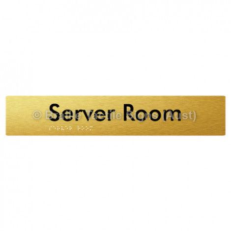 Braille Sign Server Room - Braille Tactile Signs Aust. - BTS253-aliG - Custom Signs - Fast Shipping - High Quality - Australian Made &amp; Owned