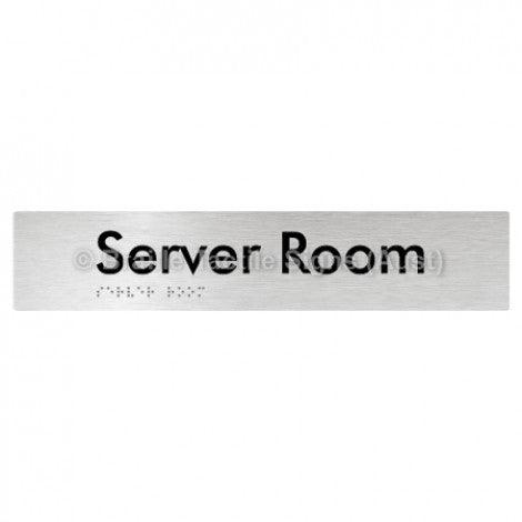 Braille Sign Server Room - Braille Tactile Signs Aust. - BTS253-aliB - Custom Signs - Fast Shipping - High Quality - Australian Made &amp; Owned