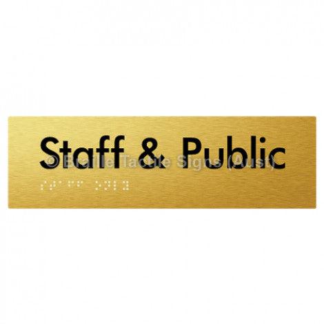 Braille Sign Staff & Public - Braille Tactile Signs Aust. - BTS133-aliG - Custom Signs - Fast Shipping - High Quality - Australian Made &amp; Owned