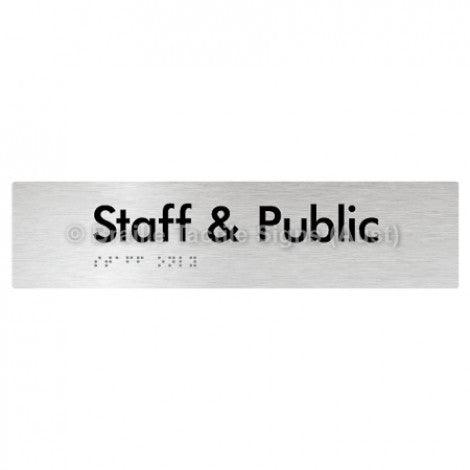 Braille Sign Staff & Public - Braille Tactile Signs Aust. - BTS133-aliB - Custom Signs - Fast Shipping - High Quality - Australian Made &amp; Owned