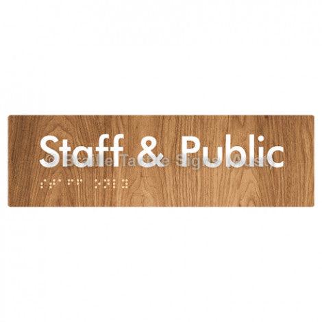 Braille Sign Staff & Public - Braille Tactile Signs Aust. - BTS133-wdg - Custom Signs - Fast Shipping - High Quality - Australian Made &amp; Owned