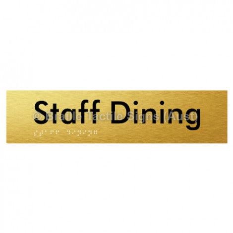 Braille Sign Staff Dining - Braille Tactile Signs Aust. - BTS243-aliG - Custom Signs - Fast Shipping - High Quality - Australian Made &amp; Owned