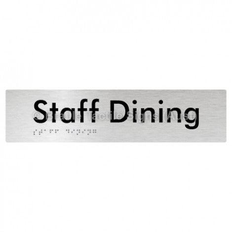 Braille Sign Staff Dining - Braille Tactile Signs Aust. - BTS243-aliB - Custom Signs - Fast Shipping - High Quality - Australian Made &amp; Owned