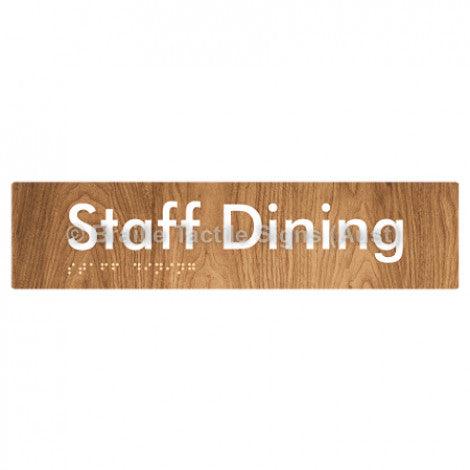 Braille Sign Staff Dining - Braille Tactile Signs Aust. - BTS243-wdg - Custom Signs - Fast Shipping - High Quality - Australian Made &amp; Owned