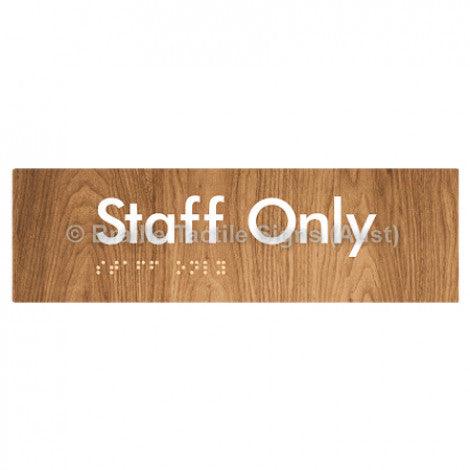 Braille Sign Staff Only - Braille Tactile Signs Aust. - BTS23-wdg - Custom Signs - Fast Shipping - High Quality - Australian Made &amp; Owned