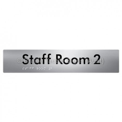 Braille Sign Staff Room 2 - Braille Tactile Signs Aust. - BTS251-02-aliS - Custom Signs - Fast Shipping - High Quality - Australian Made &amp; Owned