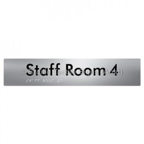 Braille Sign Staff Room 4 - Braille Tactile Signs Aust. - BTS251-04-aliS - Custom Signs - Fast Shipping - High Quality - Australian Made &amp; Owned