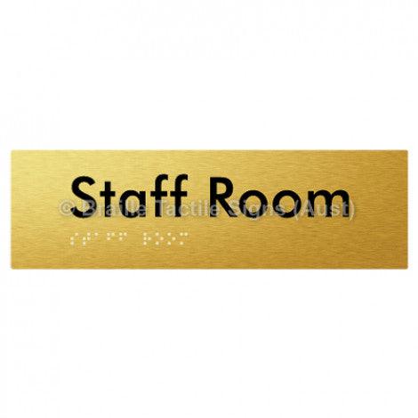 Braille Sign Staff Room - Braille Tactile Signs Aust. - BTS190-aliG - Custom Signs - Fast Shipping - High Quality - Australian Made &amp; Owned