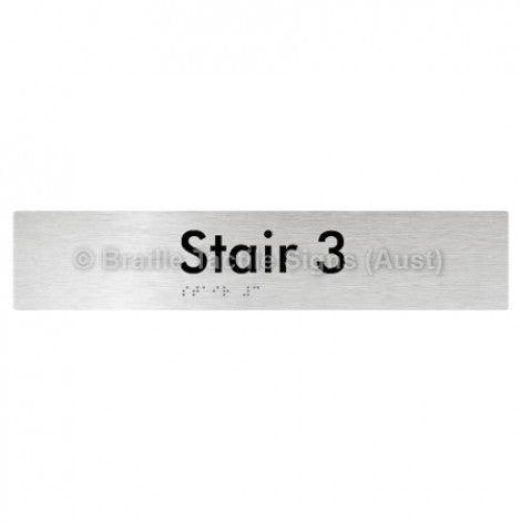 Braille Sign Stair 3 - Braille Tactile Signs Aust. - BTS259-03-aliB - Custom Signs - Fast Shipping - High Quality - Australian Made &amp; Owned