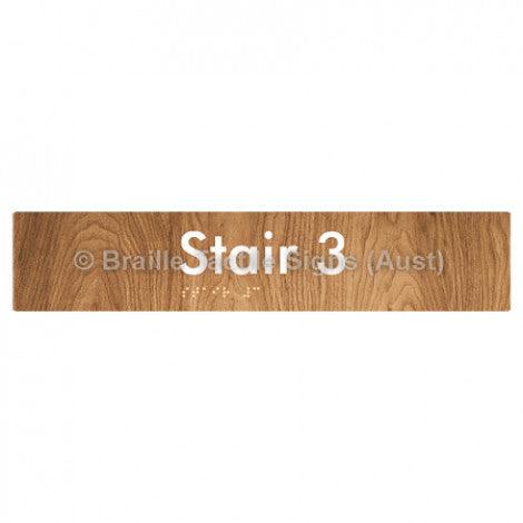 Braille Sign Stair 3 - Braille Tactile Signs Aust. - BTS259-03-wdg - Custom Signs - Fast Shipping - High Quality - Australian Made &amp; Owned