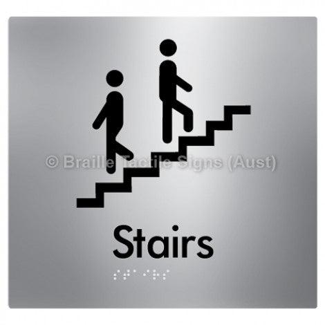 Braille Sign Stairs - Braille Tactile Signs Aust. - BTS34-aliS - Custom Signs - Fast Shipping - High Quality - Australian Made &amp; Owned