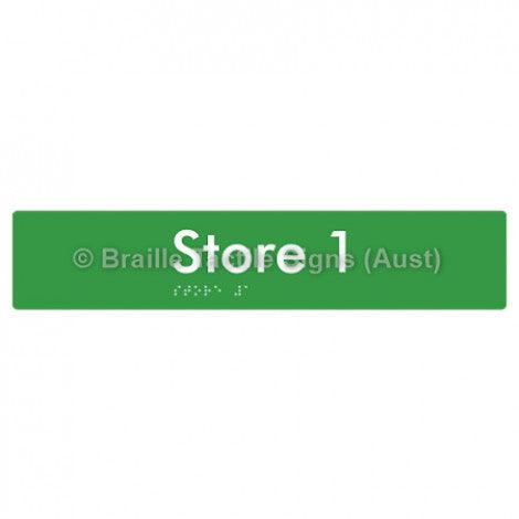 Braille Sign Store 1 - Braille Tactile Signs Aust. - BTS257-01-grn - Custom Signs - Fast Shipping - High Quality - Australian Made &amp; Owned