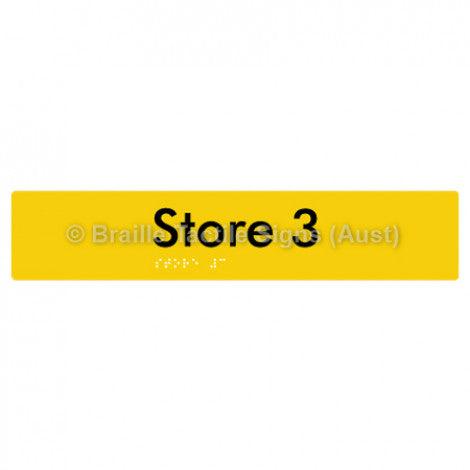 Braille Sign Store 3 - Braille Tactile Signs Aust. - BTS257-03-yel - Custom Signs - Fast Shipping - High Quality - Australian Made &amp; Owned