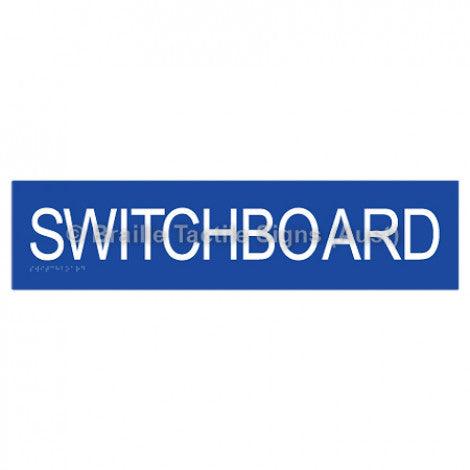 Braille Sign SWITCHBOARD - Braille Tactile Signs Aust. - BTS206-blu - Custom Signs - Fast Shipping - High Quality - Australian Made &amp; Owned