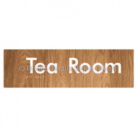 Braille Sign Tea Room - Braille Tactile Signs Aust. - BTS125-wdg - Custom Signs - Fast Shipping - High Quality - Australian Made &amp; Owned