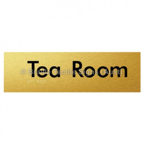 Braille Sign Tea Room - Braille Tactile Signs Aust. - BTS125-aliG - Custom Signs - Fast Shipping - High Quality - Australian Made &amp; Owned