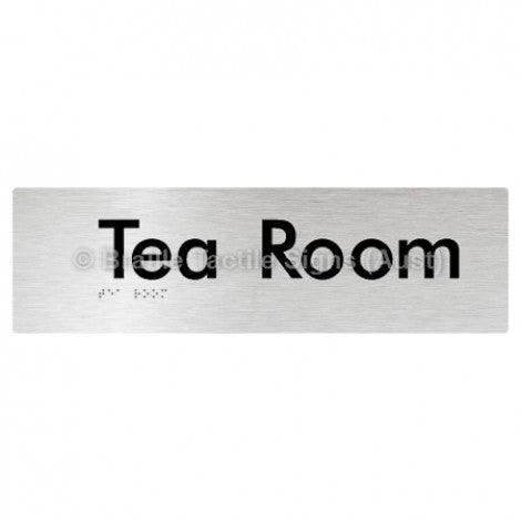 Braille Sign Tea Room - Braille Tactile Signs Aust. - BTS125-aliB - Custom Signs - Fast Shipping - High Quality - Australian Made &amp; Owned