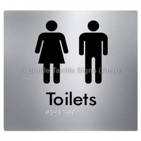 Braille Sign Toilets - Braille Tactile Signs Aust. - BTS68-aliS - Custom Signs - Fast Shipping - High Quality - Australian Made &amp; Owned
