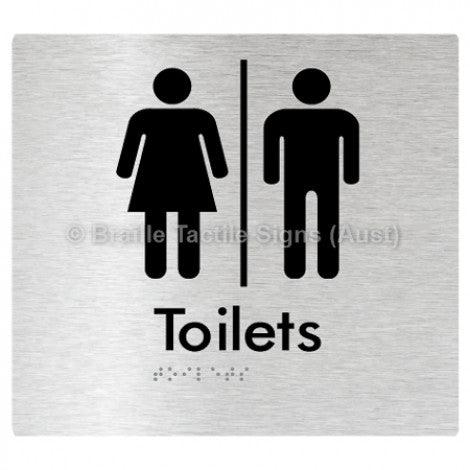 Braille Sign Toilets w/ Air Lock - Braille Tactile Signs Aust. - BTS68-AL-aliB - Custom Signs - Fast Shipping - High Quality - Australian Made &amp; Owned