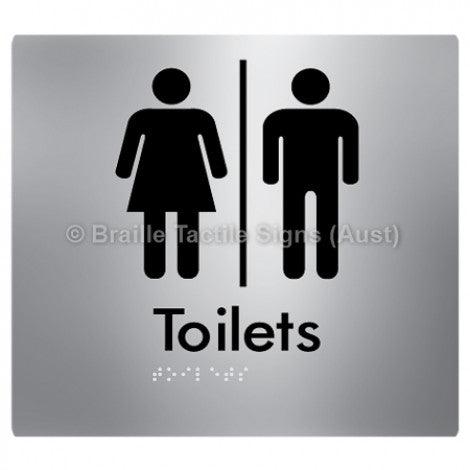 Braille Sign Toilets w/ Air Lock - Braille Tactile Signs Aust. - BTS68-AL-aliS - Custom Signs - Fast Shipping - High Quality - Australian Made &amp; Owned