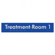 Braille Sign Treatment Room 1 - Braille Tactile Signs Aust. - BTS254-01-blu - Custom Signs - Fast Shipping - High Quality - Australian Made &amp; Owned