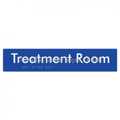 Braille Sign Treatment Room - Braille Tactile Signs Aust. - BTS254-blu - Custom Signs - Fast Shipping - High Quality - Australian Made &amp; Owned