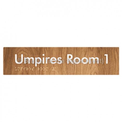 Braille Sign Umpires Room 1 - Braille Tactile Signs Aust. - BTS129-01-wdg - Custom Signs - Fast Shipping - High Quality - Australian Made &amp; Owned