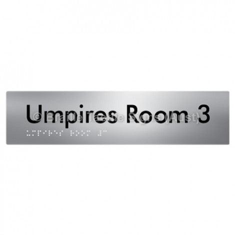 Braille Sign Umpires Room 3 - Braille Tactile Signs Aust. - BTS129-03-aliS - Custom Signs - Fast Shipping - High Quality - Australian Made &amp; Owned