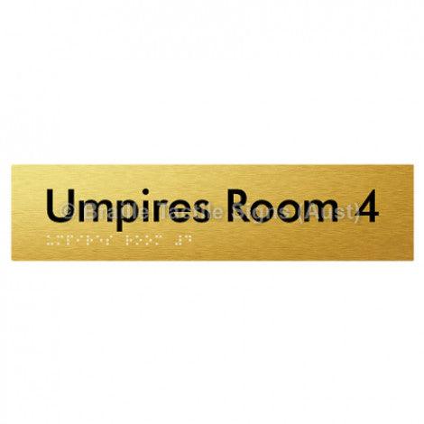 Braille Sign Umpires Room 4 - Braille Tactile Signs Aust. - BTS129-04-aliG - Custom Signs - Fast Shipping - High Quality - Australian Made &amp; Owned