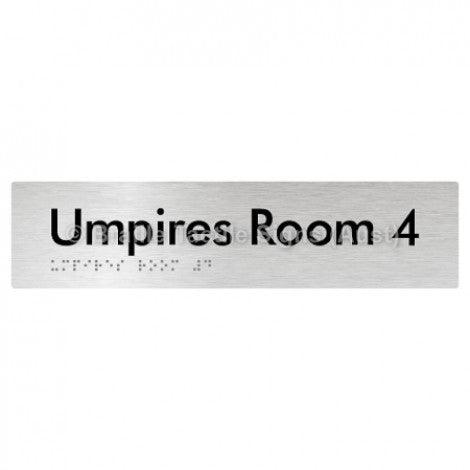 Braille Sign Umpires Room 4 - Braille Tactile Signs Aust. - BTS129-04-aliB - Custom Signs - Fast Shipping - High Quality - Australian Made &amp; Owned