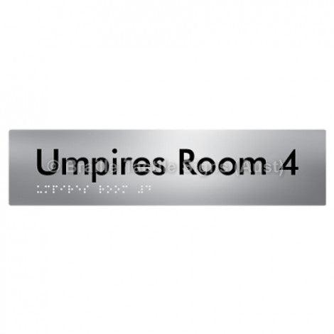 Braille Sign Umpires Room 4 - Braille Tactile Signs Aust. - BTS129-04-aliS - Custom Signs - Fast Shipping - High Quality - Australian Made &amp; Owned