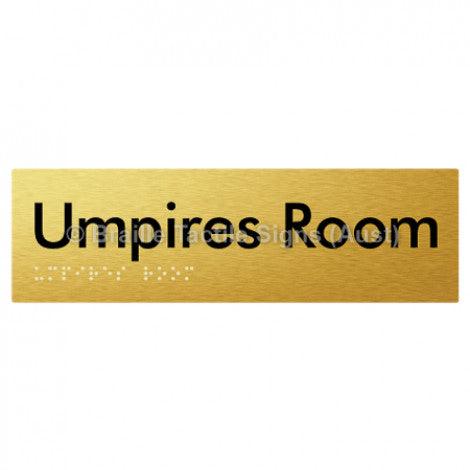 Braille Sign Umpires Room - Braille Tactile Signs Aust. - BTS129-aliG - Custom Signs - Fast Shipping - High Quality - Australian Made &amp; Owned