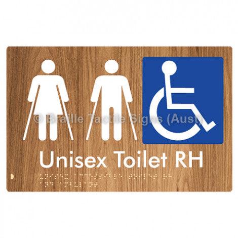 Braille Sign Unisex Accessible Toilet RH and Ambulant - Braille Tactile Signs Aust. - BTS309RH-wdg - Custom Signs - Fast Shipping - High Quality - Australian Made &amp; Owned