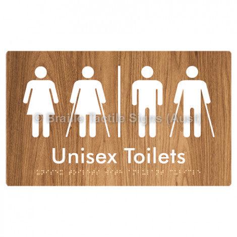 Braille Sign Unisex Toilets with Ambulant Cubicle w/ Air Lock - Braille Tactile Signs Aust. - BTS308-AL-wdg - Custom Signs - Fast Shipping - High Quality - Australian Made &amp; Owned